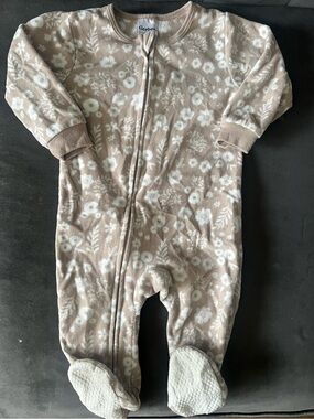 Gerber Floral Fleece Footed Pajama - 12M